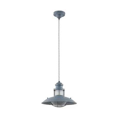 Produktbild von Lindby Pendellampe Louisanne, Ø35cm, grau-grün, Metall, Glas
