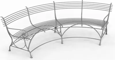 Produktbild von Casa Padrino Jugendstil Gartenbank 190 x 148 x H. 90 cm - Verschiedene Farben - Gebogene Schmiedeeisen Bank mit Pferdehuf Füßen - Jugendstil Schmiedeeisen Garten & Terrassen Möbel