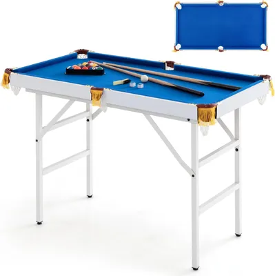 Produktbild von GOPLUS klappbarer Billardtisch, Snookertisch mit Zubehör, Tischspiel mit 16 Kugeln, 2 Queues, 2 Kreiden, Bürste und Dreieck, für Kinder & Erwachsene