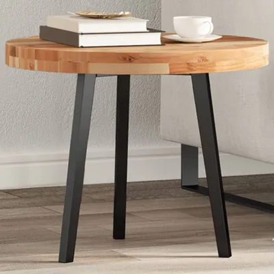 Imagen del producto de Maison Exclusive - Tablero de mesa redondo, diámetro 50 cm, 4 cm de grosor, madera maciza de acacia