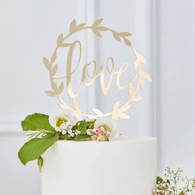 Produktbild von Cake Topper Acryl gold