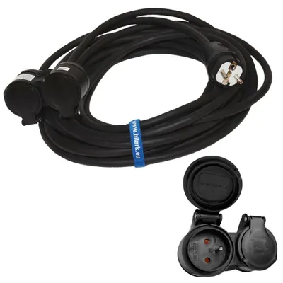 Produktbild von Verlängerungskabel H05RR-F 3G2,5 mm² mit 2-fach Verteiler 20m