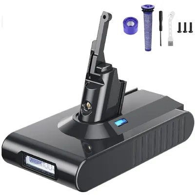 Ersatzakku für Dyson V8, kompatibel mit SV10, 2 Filter