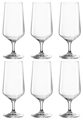 Produktbild von LEONARDO HOME Puccini Bier-Gläser 6er Set - Pilsgläser (410 ml) mit gezogenem St