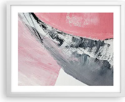 Produktbild von Gerahmtes Poster - Weißer Rahmen - Rosa Grau Farbe - 50x40 cm - Wand Bild - Wanddeko - Wandbilder - Kunstposter - Wandposter - Bilderrahmen - Bilder - Kunstdruck - Wanddekoration - P2WAA50x40-4982