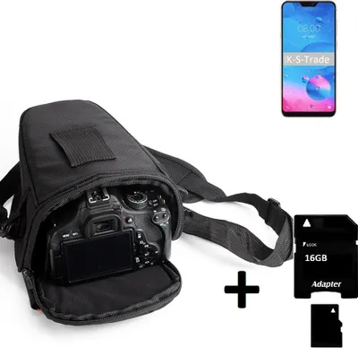 Produktbild von K-S-Trade Schultertasche kompatibel mit Nikon D3500 Colt Kameratasche für Systemkameras DSLR DSLM SLR, Bridge etc., + 16GB Speicherkarte Schutzhülle