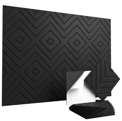 Zdjęcie produktu dla Samoprzylepne panele akustyczne, zestaw 10 paneli dźwiękochłonnych o wymiarach 30 x 30 x 1 cm