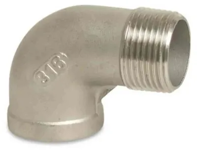 Zdjęcie produktu dla Złącze gwintowane Kolanko ze stali nierdzewnej 90° 1/2" IG x 1/2" AG