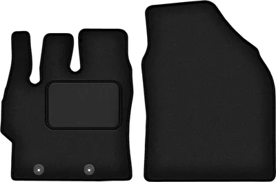 Image de Tapis de sol avant velours sur-mesure pour Mazda 2 Hybrid (2022-, hatchback) noir, jeu 2 pièces, fixations - STANDRAD