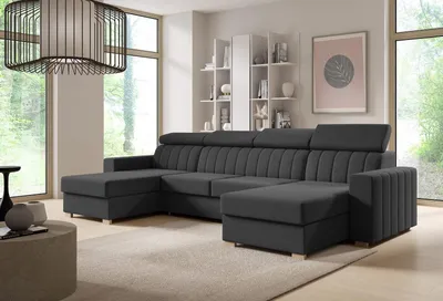 Produktbild von Ecksofa Avanti mit Schlaffunktion 325x170 cm Bettzeugablage Wohnzimmersofa, Couch, Soffa, Bettsofa, Sofa U Form- Monolith 97