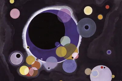 Obrázek produktu pro Wassily Kandinsky Art Print Picture - Some Circles, 1926 (80 x 120 cm)