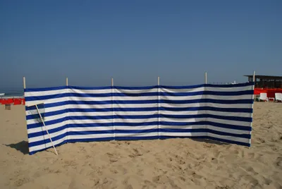 Produktbild von Strandwindschutz 7 m, kobaltblau/weiß, Polyacryl-Windschutz 7 m, Camping-Windschutz