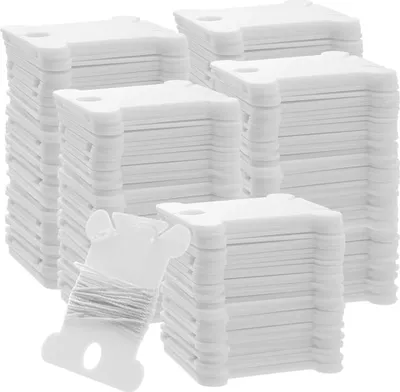 Produktbild von Plastikseide Bobbins Thread Card, 120 Stück Kreuzstich Stickerei Thread Karten Floss Bobbins Kartenhalter Kreuzstich Thread Organizer
