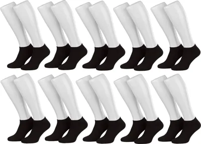 Tobeni 10 Paar Sneaker Socken Sneakers für Damen Herren und Teenager Schwarz