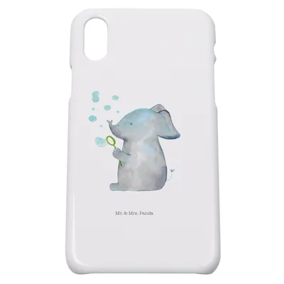 Produktbild von Mr. & Mrs. Panda Iphone 10 Handyhülle Elefant Seifenblasen - Weiß - Geschenk, Liebe, Hülle, Liebesspruch, Lustige Sprüche, Handy, Cover, X, Elefanten, Heimat