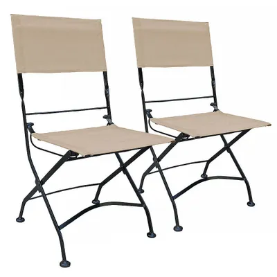 Produktbild von Garden Pleasure Gartenstühle Triest beige, 2 St.