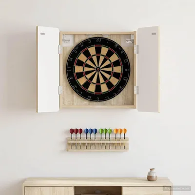 Produktbild von Dartboard Schrank ZWOLLE Sonoma-Eiche 52,5 x 10,5 x 57,5 cm