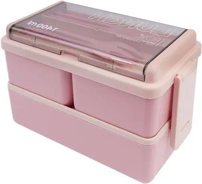Immagine prodotto di Contenitore per il pranzo Bento Box impilabile, rosa, adatto al microonde