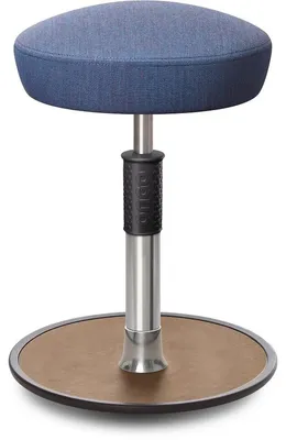 Produktbild von Sitz- Stehhocker Free Regular Hutsitz kvadrat Remix Jeans chrom /Natur.