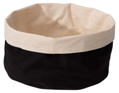 Produktbild von APS 30351 Brottasche, Baumwolle, Ø 20 cm, Höhe 12 cm, beige/schwarz
