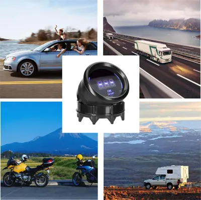 Obrázek produktu pro 52mm měřič teploty oleje automobilový digitální měřič LED displej 40-140 ℃ s funkcí alarmu senzoru pro nákladní automobily motocykly