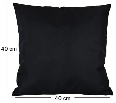 Produktbild von JACK 1x 40x40cm Outdoor Kissenhülle Bezug Lounge Garten Einfarbig, Farbe:Schwarz