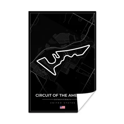 Produktbild von MuchoWow® Poster Amerika - Rennstrecke - Formel 1 - Circuit of the Americas - Rennsport - Schwarz 80x120 cm - Papierdruck