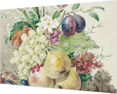 Zdjęcie produktu dla Tapeta ścienna – tapeta dekoracyjna do salonu – folia tapetowa do dekoracji ścian – 152 x 104 cm – kwiaty i owoce