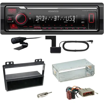 Produktbild von Kenwood KMM-BT408DAB Bluetooth USB Digitalradio Einbauset für Ford Fiesta Fusion