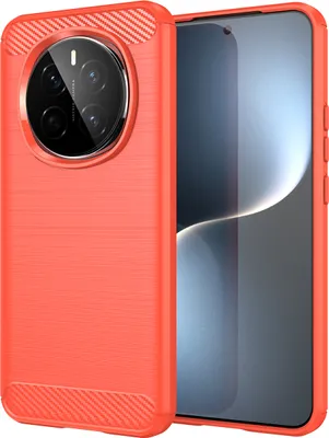 Produktbild von Hülle für Honor Magic7 Carbon-Faser Weich TPU Silikon Stoßfest Handyhülle Rot