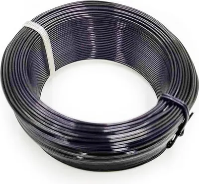 Produktbild von Floristischer Draht - Kleiner Ring - 1 mm x 50 m - Schwarz