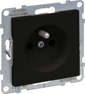 Image de Prise de courant 2P+Z - 16 A - 250 V~ - bornes à vis, NOIR SUNO