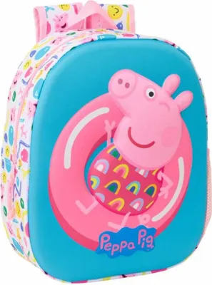 Produktbild von Safta 622572890 Peppa Pig 8.64l 32x43x14 Cm Rucksack Blau,Rosa  Blau,Rosa One Size