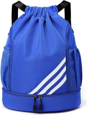 Produktbild von Basketballtasche, Sports Gym Bag, Drawstring Backpackm, mit Schuhfach, wasserdicht Draw String zurück Tasche für Männer Frauen