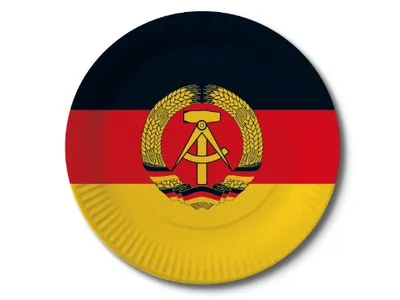 Produktbild von 1 PACKUNG MIT 10 MOTIV DDR PAPPTELLER 23 cm Deko TELLER