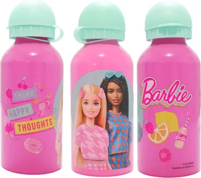Produktbild von Barbie Kinder Sport Aluminium Wasserflasche Trinkflasche Flasche 400 ml