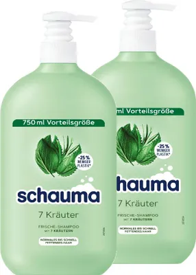 Produktbild von SCHAUMA Shampoo 750 ml 7 Kräuter, 2x 750 ml