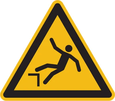 Produktbild von Dreifke® Warnschild, Warnung vor Absturzgefahr W008 | Alu geprägt | 200x0 mm ...