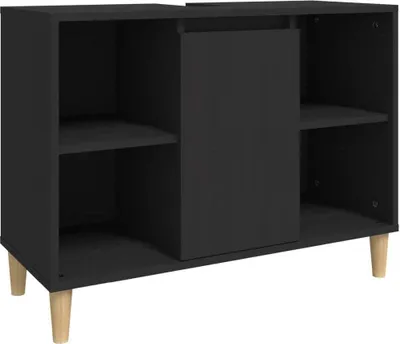 Obrázok produktu pre vidaXL Vanity Unit Black 80x33x60 cm Drevo Materiál