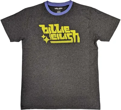 Produktbild von Billie Eilish - T-Shirt Logo für Herren/Damen Uni RO5461 (S) (Anthrazit/Grün)