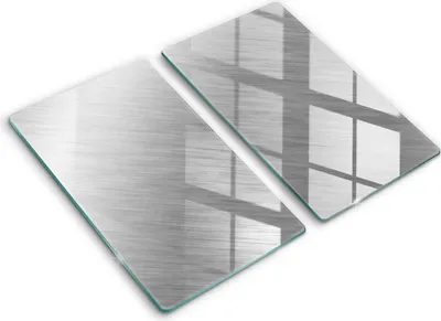 Produktbild von Abdeckung Glas - Küchenabdeckung - 2x30x52 cm - Abdeckplatte -Metallbeschaffenheitshintergrund