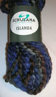 Produktbild von Islanda von Schulana -  Schurwoll-Alpakamischgarn in blau/braun meliert (60) - 100 g / ca. 50 m