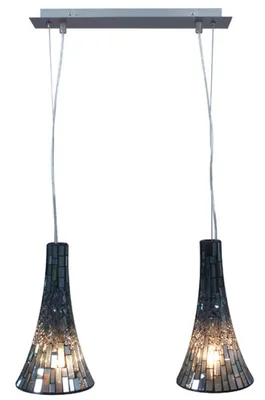 Image de Näve suspension en verre 2 flg. - Matières : verre, métal - Couleur : noir, métal nu ; 788822