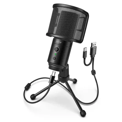 Produktbild von Fifine Mikrofon Audio Technik USB Desktop Kondensatormikrofon für Computer Mac Streaming Podcast
