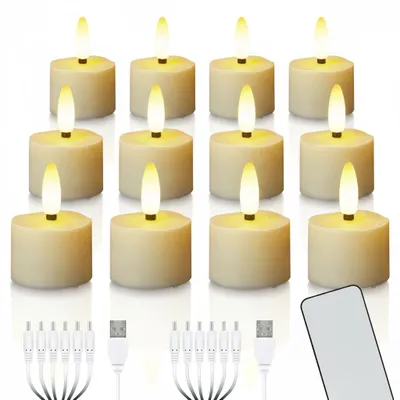 Image de InAndOutdoorMatch - Bougies LED - Rechargeables - Intensité réglable, Image générée par une IA