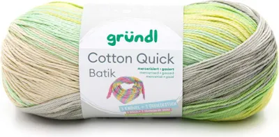 Zdjęcie produktu dla Gründl Wolle Bawełna Quick Batik, 100 g, kolor: naturalny turkus, żółty, zielony