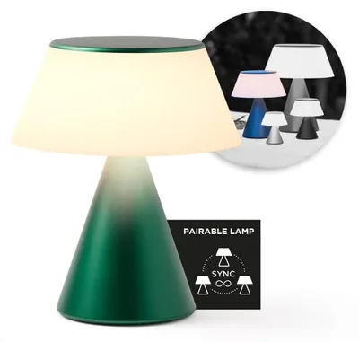 LED-Tischleuchte, berührungsempfindlich, 9 Farben, aufladbar, dunkelgrün