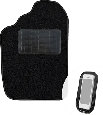 Produktbild von moto-MOLTICO Fahrer Fußmatte Auto Velours Fahrerseite Autoteppiche Schwarz Fahrermatte 1-teilig passend für Peugeot 306 1997-2003