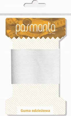 Produktbild von Kleidung elastisch weiß 35 mm flach Pasmanta