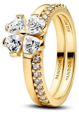 Produktbild von PANDORA Kleeblatt Ringe für Damen, IP Gold, Timeless